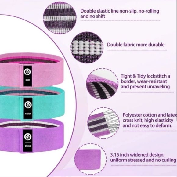 🍑 Brand New! 5 in 1 Anti-Snap Anti-Slip Hip Bands with Life Time Warranty - Picture 2 of 6